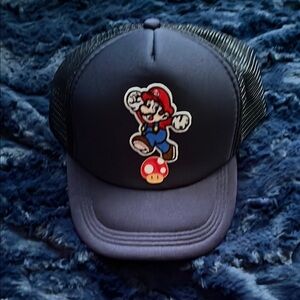 Super Mario Black Trucker Hat